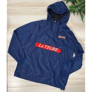 Le Tigre Pullover Windbreaker Hoodie Jacket Mens Size XL